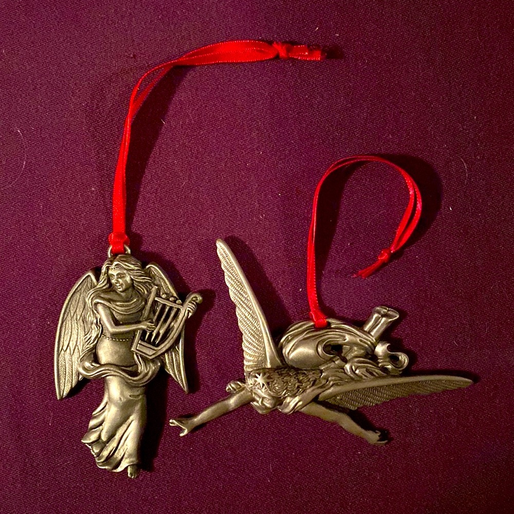 Pewter Angel Ornaments